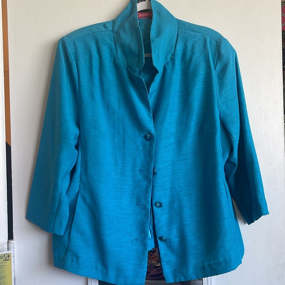 VINTAGE GOTHAM SQUARE 80’s BUTTON FRONT DRESSY BLAZER JACKET | SIZE 18